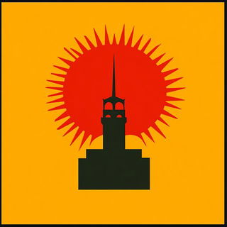 Gutterorange style, Midjourney V6.1: bold minimalist logo design for Istanbul city municipal services