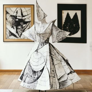 Serracourt Atelier style, Midjourney V6.1: haute-couture fashion outfit