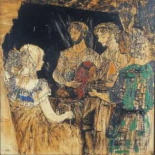 Serracourt Atelier style, Midjourney V6.1: classical 18th-century oil painting