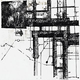 Serracourt Atelier style, Midjourney V6.1: technical infrastructure blueprint schematics