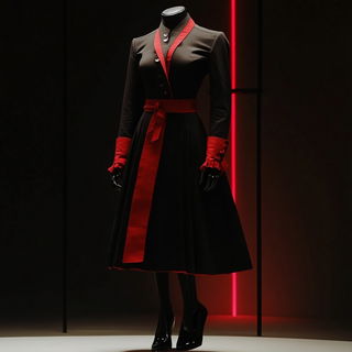Citadellacollage style, Midjourney V6.1: haute-couture fashion outfit