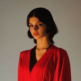Citadellacollage style, Midjourney V6.1: photographic portrait of female protagonist
