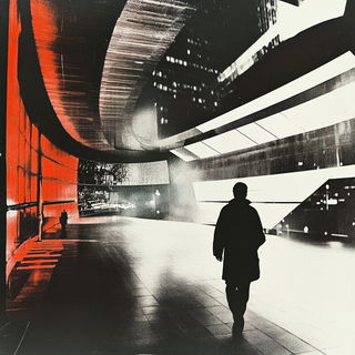 Haze Geometry style, Midjourney V6.1: cinematic shot from sci-fi movie