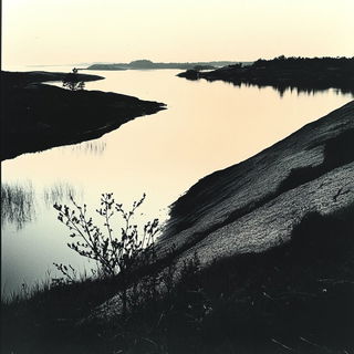 Haze Geometry style, Midjourney V6.1: realistic landscape photograph of quiet dawn