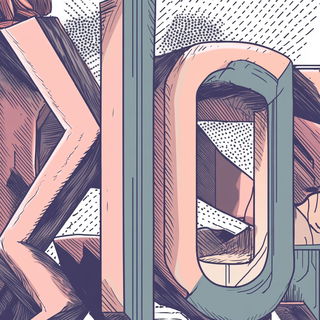 Orbitoclastica style, Midjourney V6.1: typographic composition with large letters