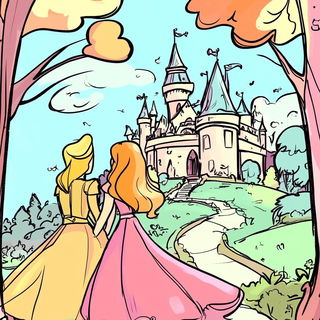 Chromafable style, Midjourney V6.1: retro fairy-tale illustration