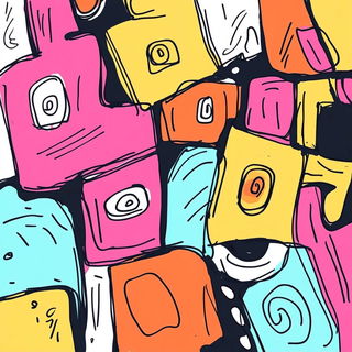 Chromafable style, Midjourney V6.1: creative pattern composition