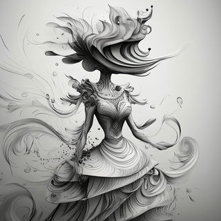 Archfolklore style, Midjourney V6.1: haute-couture fashion outfit