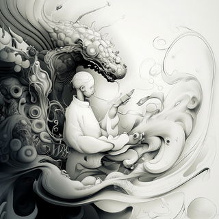 Archfolklore style, Midjourney V6.1: editorial illustration for popular scientific magazine cover