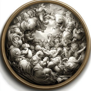 Archfolklore style, Midjourney V6.1: classical 18th-century oil painting