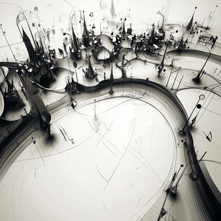 Archfolklore style, Midjourney V6.1: technical infrastructure blueprint schematics