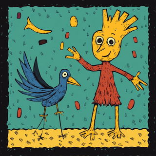 Oriflamme Bestiary style, Midjourney V6.1: traditional folk art