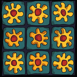 Oriflamme Bestiary style, Midjourney V6.1: creative pattern composition