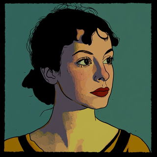 Oriflamme Bestiary style, Midjourney V6.1: photographic portrait of female protagonist