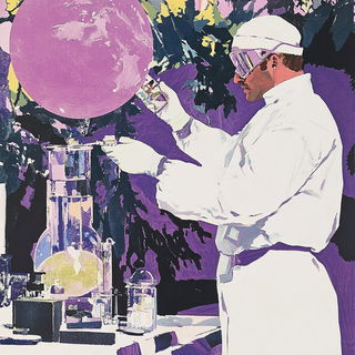 Maskblur style, Midjourney V6.1: editorial illustration for popular scientific magazine cover