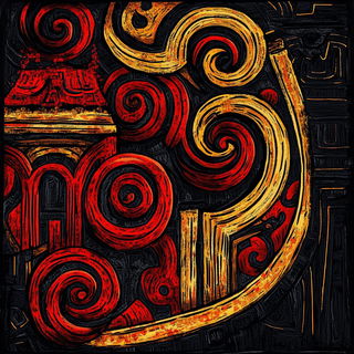 Knotwork Panic style, Midjourney V6.1: creative pattern composition