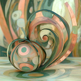 Contourpress style, Midjourney V6.1: abstract 3D render