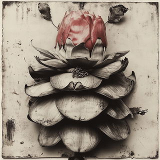 Pagodacurrent style, Midjourney V6.1: creative pattern composition
