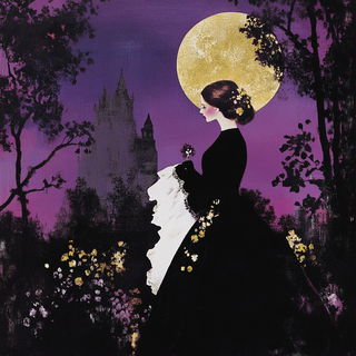 Midway Magenta style, Midjourney V6.1: retro fairy-tale illustration