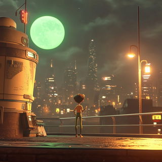 Refracture style, Midjourney V6.1: cinematic shot from sci-fi movie