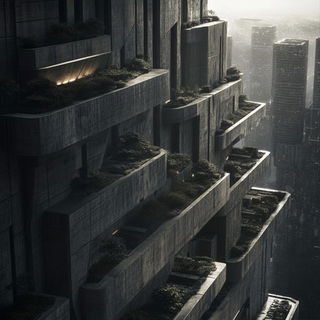 Briarwarp style, Midjourney V6.1: megacity with futuristic bioarchitecture