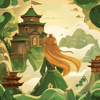 Lampblack Quays style, Midjourney V6.1: retro fairy-tale illustration
