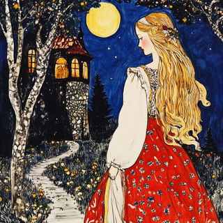 Scalefoam style, Midjourney V6.1: retro fairy-tale illustration
