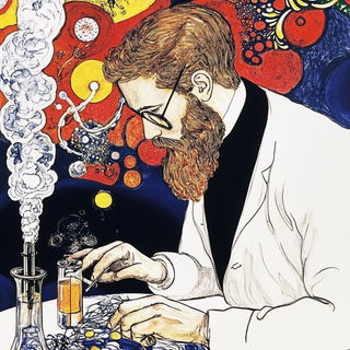 Scalefoam style, Midjourney V6.1: editorial illustration for popular scientific magazine cover