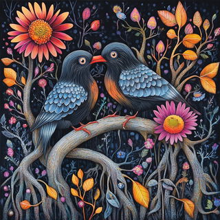 Mesofront Iconics style, Midjourney V6.1: traditional folk art