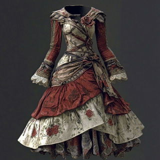 Umbrella Kineticism style, Midjourney V6.1: haute-couture fashion outfit