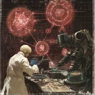 Umbrella Kineticism style, Midjourney V6.1: editorial illustration for popular scientific magazine cover