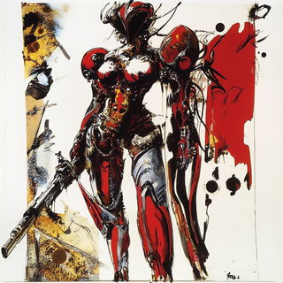 Domedance style, Midjourney V6.1: concept art character design of retropunk steam knight