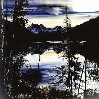 Domedance style, Midjourney V6.1: realistic landscape photograph of quiet dawn