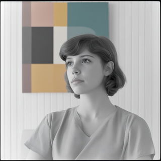 Ferricircuit style, Midjourney V6.1: photographic portrait of female protagonist