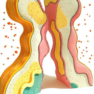 Myceloarabesque style, Midjourney V6.1: abstract 3D render
