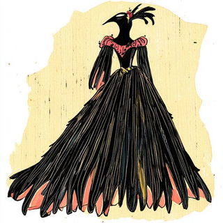 Myceloarabesque style, Midjourney V6.1: haute-couture fashion outfit