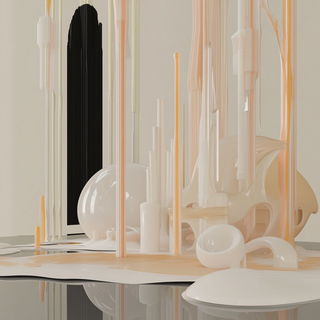 Whaleflash style, Midjourney V6.1: abstract 3D render