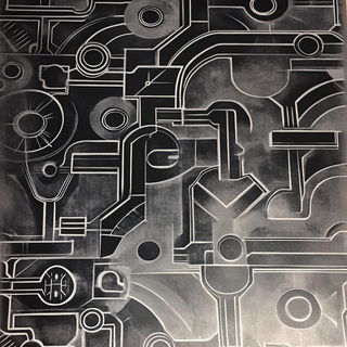 Kaleidocel Forge style, Midjourney V6.1: technical infrastructure blueprint schematics