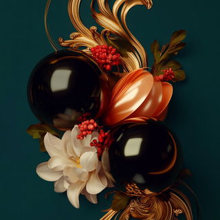Muralgami style, Midjourney V6.1: abstract 3D render