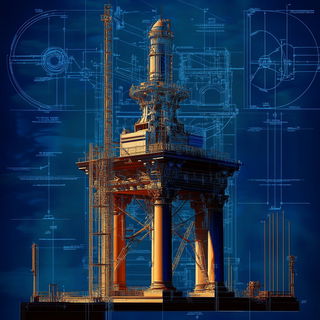Muralgami style, Midjourney V6.1: technical infrastructure blueprint schematics