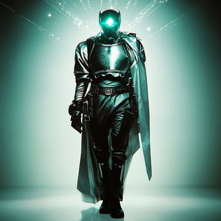 Haloferia style, Midjourney V6.1: concept art character design of retropunk steam knight