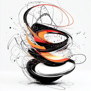 Inkoclast style, Midjourney V6.1: abstract 3D render