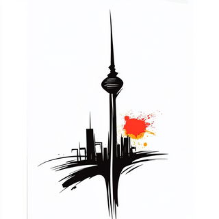 Inkoclast style, Midjourney V6.1: bold minimalist logo design for Istanbul city municipal services