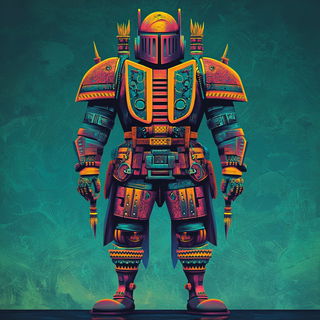 Risoramastra style, Midjourney V6.1: concept art character design of retropunk steam knight