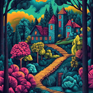 Risoramastra style, Midjourney V6.1: retro fairy-tale illustration