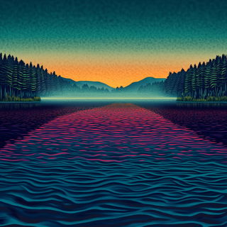 Risoramastra style, Midjourney V6.1: realistic landscape photograph of quiet dawn