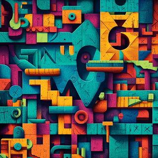 Risoramastra style, Midjourney V6.1: typographic composition with large letters