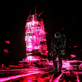 Cellular Aurora style, Midjourney V6.1: cinematic shot from sci-fi movie