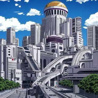 Ornathai style, Midjourney V6.1: megacity with futuristic bioarchitecture