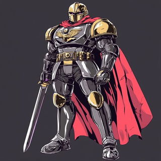 Ornathai style, Midjourney V6.1: concept art character design of retropunk steam knight
